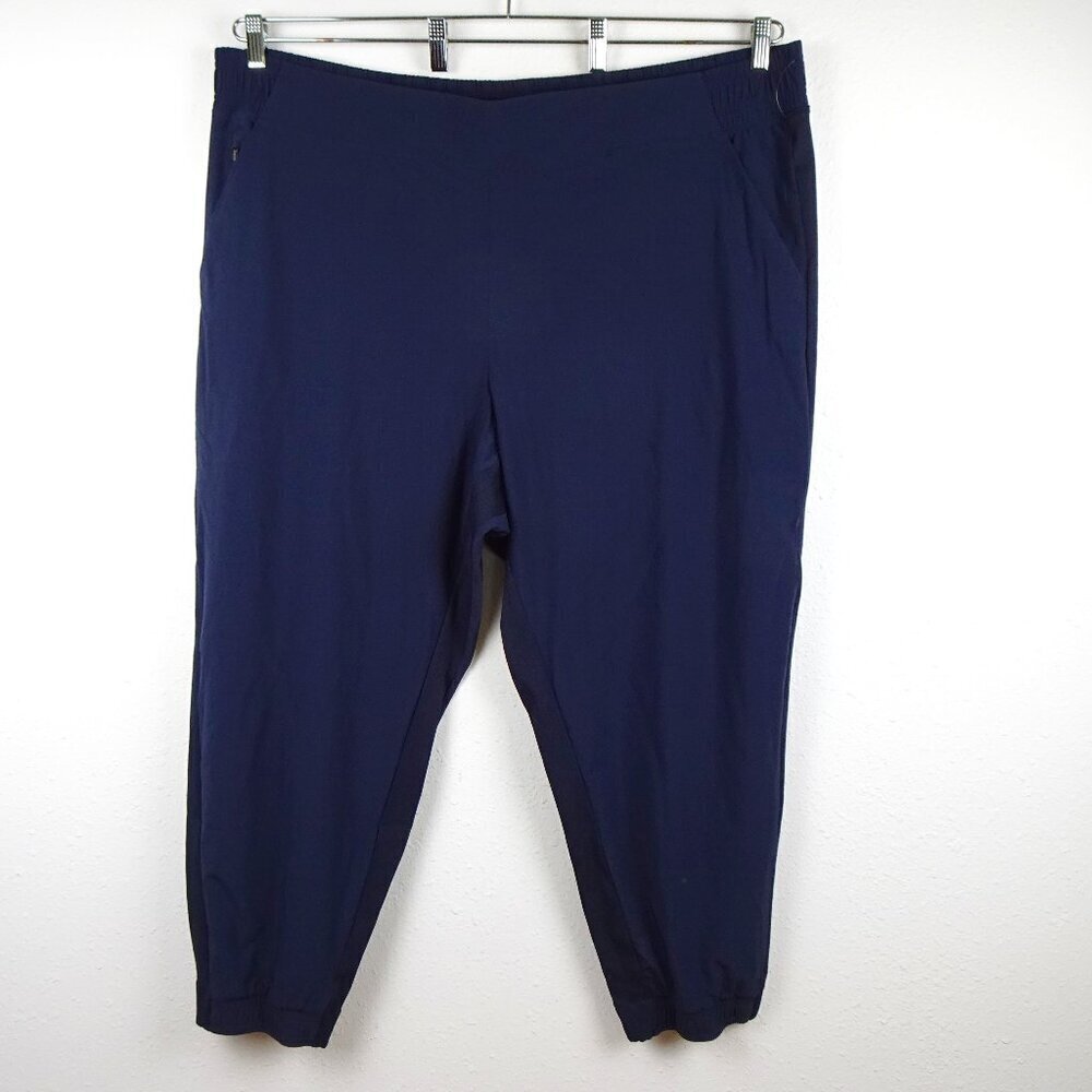Athleta Brooklyn Jogger Pants Women's Plus Size 26 Blue Stretch Activewear NEW